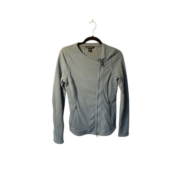 Athleta women’s Moto jacket, sweatshirt, minimalist, green full, zip size small - Picture 1 of 5